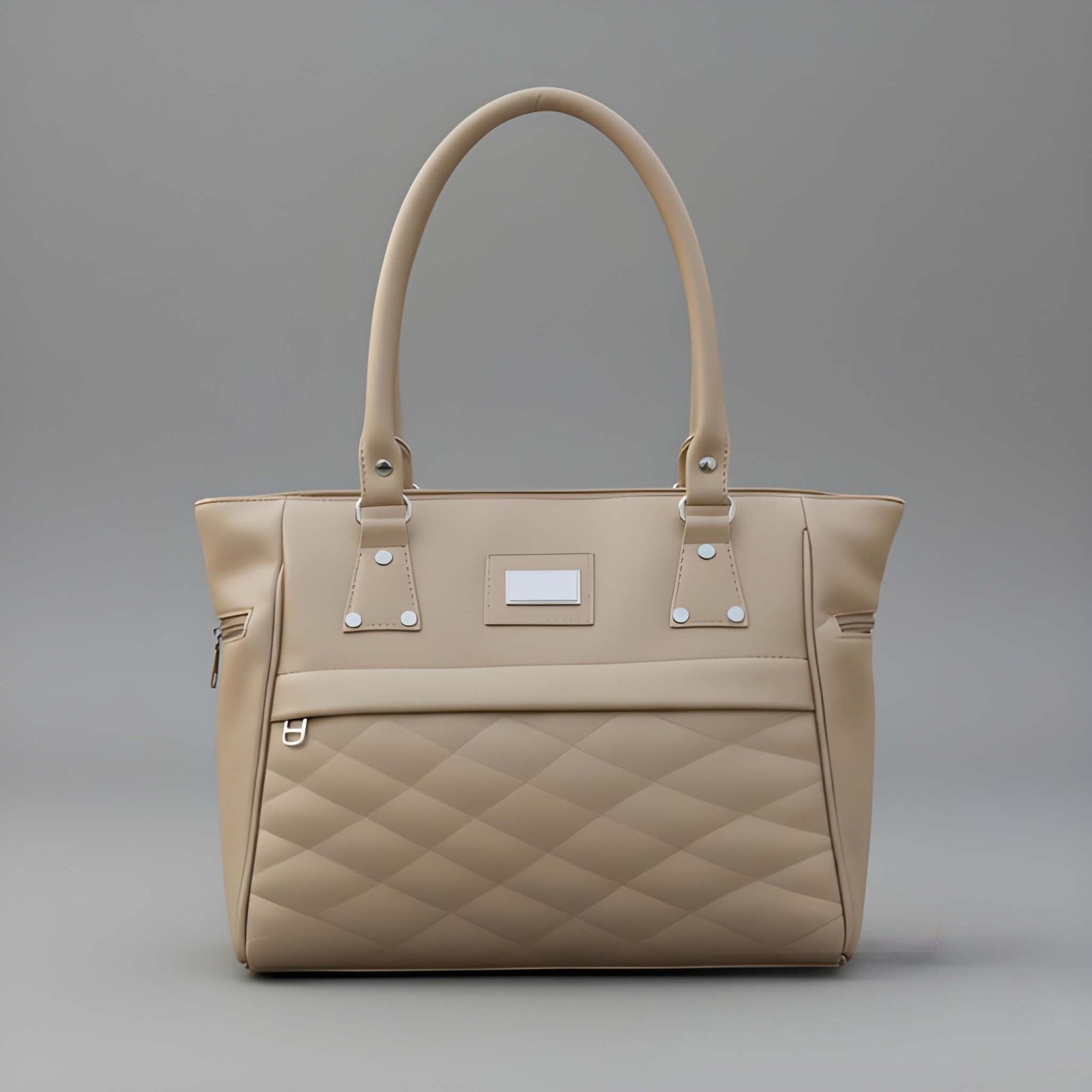 Premium Quality Women’s Stylish Nude Beige Handbag | Elegant PU Leather Shoulder & Tote Bag for Ladies | Spacious Multi-Compartment Design with Golden Hardware & Fur Ball Charm | Perfect for Office, Daily Use, Travel & Parties