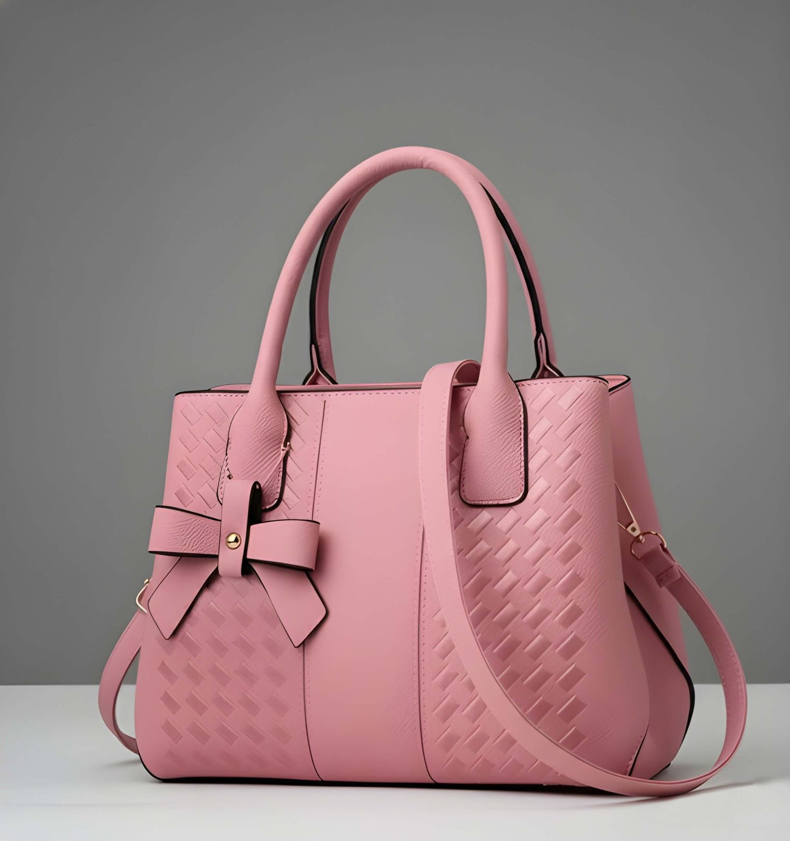 Premium Quality Women’s Stylish Pink Handbags | Elegant PU Leather Shoulder & Tote Bag for Ladies | Spacious Multi-Compartment Design with Golden Hardware & Fur Ball Charm | Perfect for Office, Daily Use, Travel & Parties