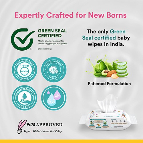 CUTETOTZ Premium Organic Baby Wet Wipes | Green Seal® Certified | 80 Wipes/Pack