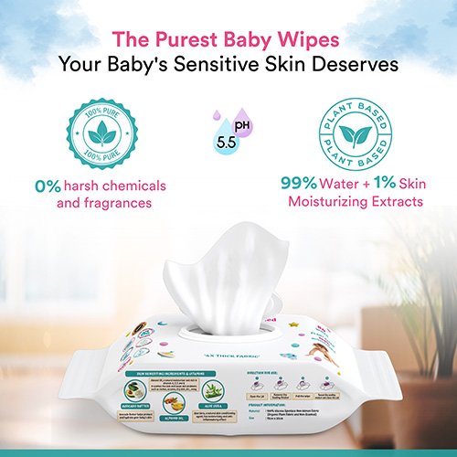 CUTETOTZ Premium Organic Baby Wet Wipes | Green Seal® Certified | 80 Wipes/Pack