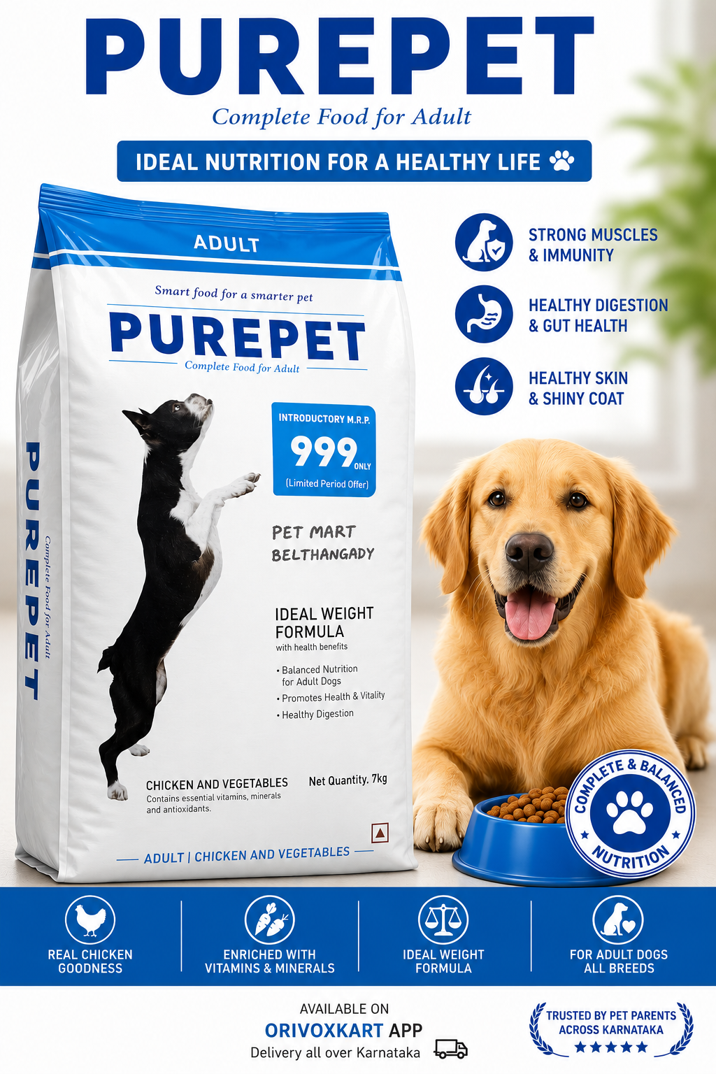 Purepet dog adult 7kg