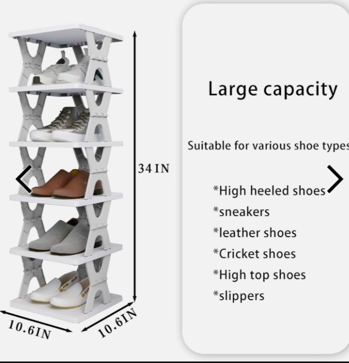5-Tier Foldable Shoe Rack – Space-Saving Multi-Level Shoe Organizer for Home, Bedroom & Entryway