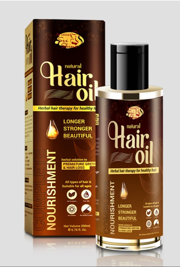 Natural Herbal Hair Oil 200ml – Hair Nourishment Oil for Stronger, Healthier & Beautiful Hair