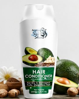 Aroma Sri Shine Hair Conditioner with Avocado & Shea Butter – For Dry & Damaged Hair – 200ml