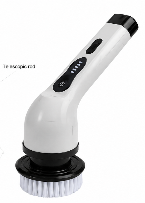 Electric Spin Scrubber 6-in-1 – Cordless Rechargeable Cleaning Brush with 6 Replaceable Heads & Telescopic Rod